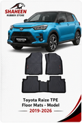 Toyota Raize premium TPE floor mats model 2019-2026