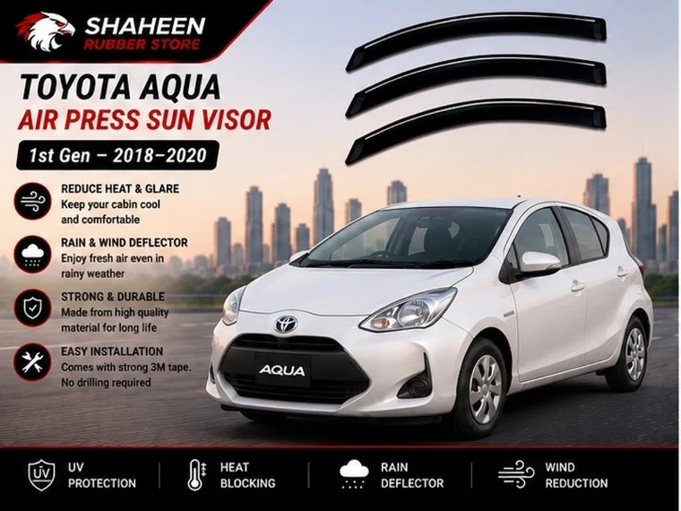 Toyota Aqua Air Press & Window Visor 4 Sided