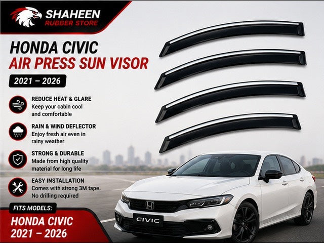 Honda Civic Air Press & Window Visor 4 Sided
