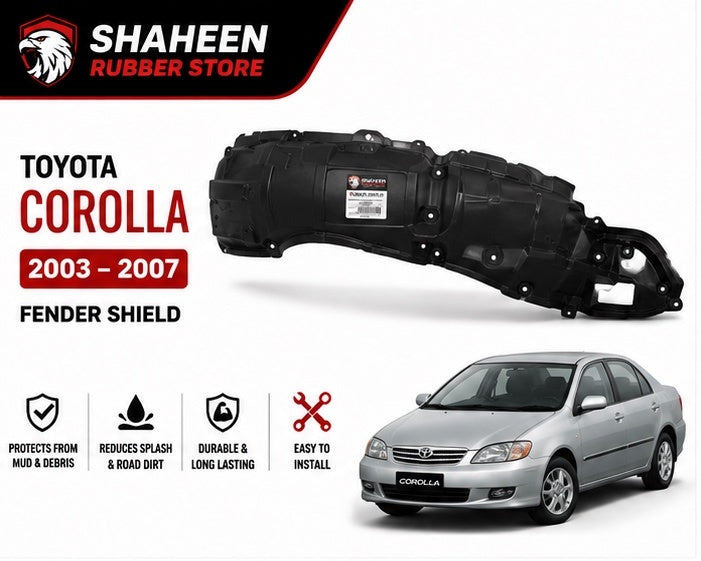 Toyota Corolla fender sheild