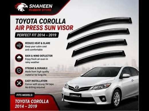 Toyota Corolla Air Press & Window Visor 4 Sided