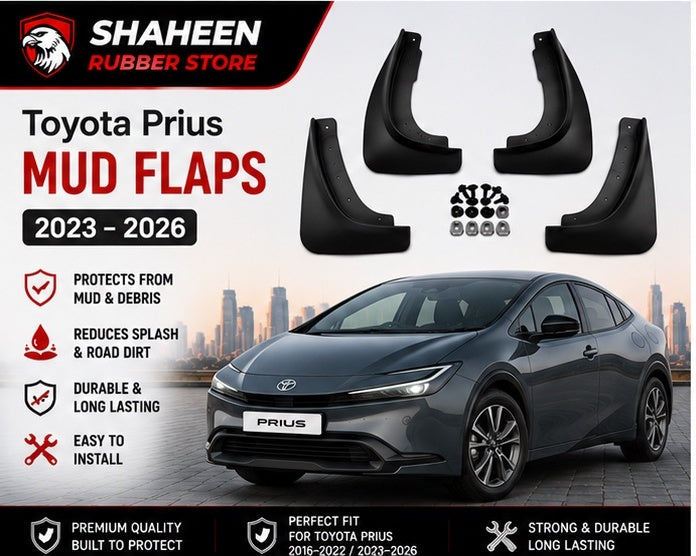 Toyota Prius mudflap 4 Sided