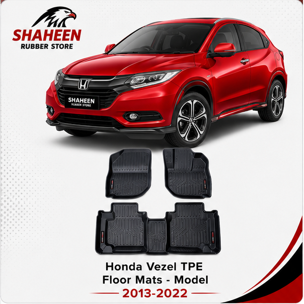 Honda Vezel premium TPE floor mats -model 2013-2022