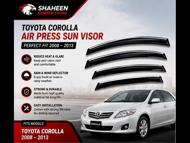 Toyota Corolla Air Press & Window Visor 4 Sided