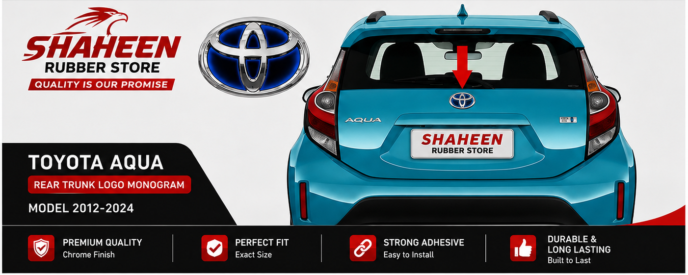 TOYOTA AQUA REAR TRUNK & FRONT GRILL LOGO MONOGRAM