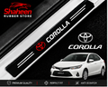Toyota corolla logo Car Door Sill Scuff Guard Carbon Fiber – Door Panel Guard, Sills Protector Anti-Dirty Scuff Plate Cover Guard Strip 4Pcs