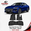 Hyundai sonata premium TPE floor mats -model 2021-2026