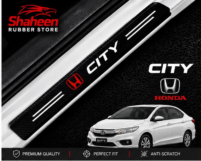 Honda city  logo
Car Door Sill Scuff
Guard Carbon Fiber
- Door Panel Guard, Sills Protector Anti-Dirty Scuff Plate Cover
Guard Strip 4Pcs