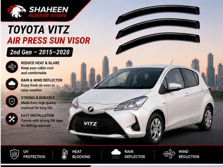 Toyota Vitz Air Press & Window Visor (2015-2020)