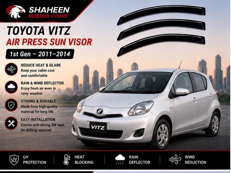 Toyota Vitz Air Press & Window Visor 4 Sided